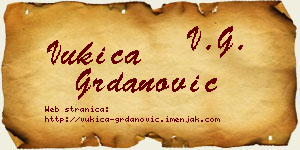Vukica Grdanović vizit kartica